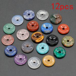 TEMU 12/24개 2cm/0.79인치 안전 잠금 구슬, 평화와 안전을 상징하는 정교하고 컴팩트한 도넛형 각인 디자인, DIY 주얼리 제작, 목걸이, 장식용 구슬에 이상적, 랜덤 색상
