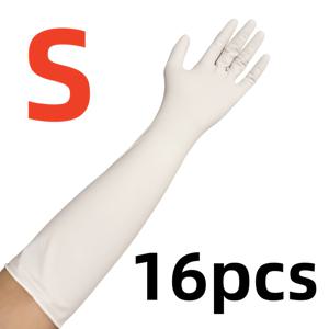 TEMU 16개입, 16인치 블루, 화이트, 핑크 색상의 엑스트라 롱 가정용 청소 장갑 (니트릴 소재), 주방 설거지 및 일상 욕실 청소에 적합, 양손 사용 가능, 아름다운 포장