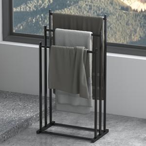 TEMU 1pc 3단 스테인레스 스틸 수건 랙, 공간 절약형 다기능 주최자, 수건, 얼굴 수건 및 세심한 부분을 위한 공간 절약형 다기능 주최자, 쉬운 조립, 욕조 옆 배치, 삼각형 디자인, 튼튼한 구조, 욕실 주최자 및 보관