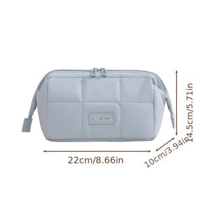 TEMU 1개 패션 메이크업 가방 대용량 화장품 보관 가방 휴대용 여행 립스틱 보관 가방 지퍼형 여성용 클러치 가방 화장품 정리함