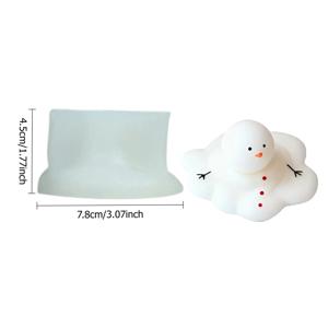 TEMU 레진 액상 몰드 - 1개 녹는 눈사람 크리스마스 향초 몰드, DIY 공예 도구, 창의적인 제작 재료, 초보자 및 전문 공예가에게 적합, 내구성 있는 디자인