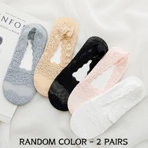 TEMU 2/6켤레 (랜덤) 하이힐 및 캐주얼웨어용 일본식 양말 - 통기성 있는 레ース 장식 발목 양말, 벚꽃, 블러쉬 컬러 유니폼, 데일리 의상, 봄/여름