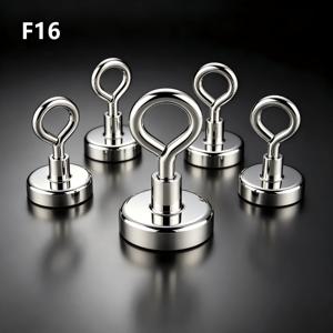 TEMU 헤비 듀티 자석 아이 후크, 360도 회전식 녹 방지 금속 자석 걸이 후크, 펀치 프리 스크래치 방지 자석 후크 (냉장고, 주방, 욕실, 교실, 사무실, 캠핑 라이트 및 작업장 도구 보관용)