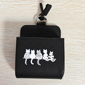 TEMU 1열 뒷면 고양이 프린트 차량용 에어 벤트 가방, 안경 카드 및 소품 보관 가방, 차량 에어 벤트 정리함, 추수감사절, 크리스마스 및 일상 사용을 위한 차량 내부 장식
