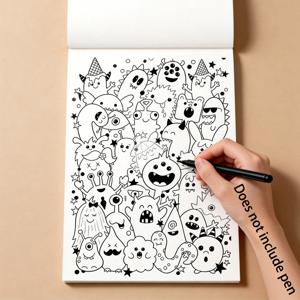 낙서 라인 드로잉북 1개, 24페이지, HD 재미있는 추적 연습장, 성인용 릴렉스 수작업 페인팅 색칠공부책, 21x14cm, 매우 차분한 추적 패턴 24개