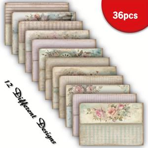 TEMU 36장의 A5 빈티지 꽃 스크랩북 종이, 핑크 장미 스크랩북 DIY 용지, 시계 수제 인사말 카드용, 포장 및 불릿 저널, 공예 재료, 장식에 완벽함