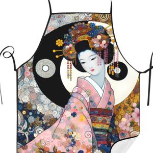 일본 기사 앞치마 요리 남녀 프린트 2D 프린트 디자인