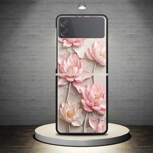 TEMU 삼성 갤럭시 Z 플립 시리즈, Z 플립5, Z 플립4, Z 플립 5G, Z 플립6 및 Z 플립3를 포함하여 로터스 디자인을 갖춘 하드 쉘 케이스