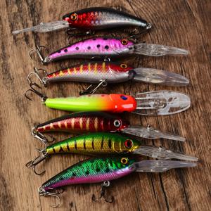 TEMU 7개 싱킹 미노우 낚시 10cm/3.93인치 8.5G 바닷물 워블러 지그 빅 저크베이트 스윔베이트 배스 통아귀 낚시용 페스카