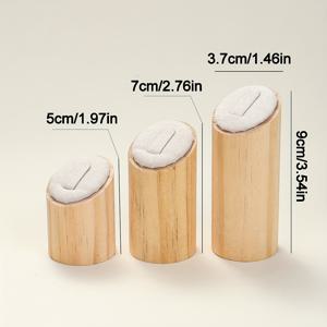 TEMU 3개 세트 다층 나무 반지 진열대, 간편한 클래식 블랙 앤 화이트 벨벳 반지 홀더, 주얼리 보관, 주얼리 박스 및 정리함에 적합, 전기 불필요, 주얼리 정리 및 진열, 주얼리 타워, 주얼리 타워