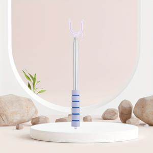 TEMU 마카롱 컬러 스테인리스 스틸 접이식 옷걸이, 가볍고 확장 가능한 미니 건조대 - 간편한 옷 걸기와 탈거 가능