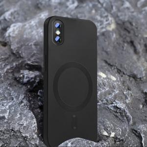 TEMU 휴대폰 케이스 - 아이폰 XR X/XS XSMAX 호환, 카메라 렌즈 보호 기능이 있는 마그네틱 무선 충전 소프트 무광 케이스