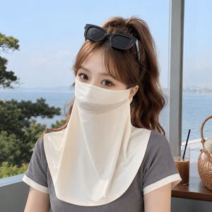 TEMU 여름 냉감 아이스 실크 여성 썬캡 통기성 좋은 와이드 챙 데일리 레저 모자