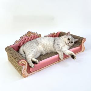 TEMU 업그레이드된 올인원 유럽풍 화려한 대형 고양이 스크래칭 보드 - 내구성 좋고 이물질이 없는 고양이 발톱 스크래쳐, 고양이 소파 고양이 침대 고양이 스크래칭 보드, 고양이 집사를 위한 필수품 고가치 고양이 발톱 갈이 장난감, 새로운 공법의 스크래치 방지 및 털빠짐 없는 고밀도 스크래칭 보드