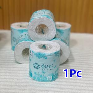 TEMU 원단 화장지 1개, 경제적인 가족용 묶음, 110G 4겹 두꺼운 화장지, 보풀이 없고 접착제가 없는 자umbo 롤, 화장실용으로 설계됨