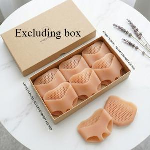 TEMU 여성용 부드러운 실리콘 뒤꿈치 깔창 - 피부 친화적 무자극 실리콘 소재, 발가락 쿠션 디자인, 통기성 벌집 구조, 안정적인 미끄럼 방지 베이스 - 웨딩 드레스, 데이트, 공식 행사, 장시간 서서 있는 직장에 적합