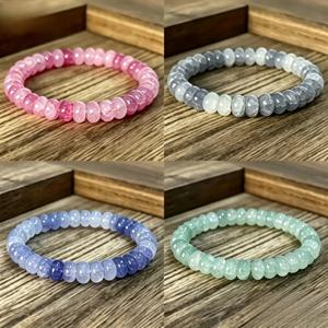 TEMU 천연석 주판 구슬 고무줄 팔찌 4종 4개 세트, 빈티지 멀티 컬러 스플라이싱, DIY 도파민 손목 액세서리, 남녀공용, 절친의 생일, 졸업식, 아버지의 날, 어머니의 날을 위한 창의적인 선물