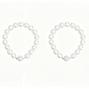 2-Pa Light Luxury Pearl Magnetic Tiebas, No-Drill Rhinestone Bule Curtain Tiebas, Versatile er Curtain Storage Cords