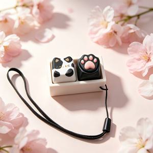 블랙 로프 파운데이션 고양이 키링