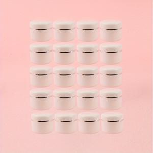 TEMU 20개 20ml 크림 용기 화이트 플라스틱 화장품 병 크림 케이스 빈 메이크업 용기 냄비 여행용