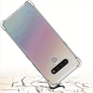 TEMU 휴대폰 케이스 - LG K71, LG 스타일로 6, LG , LG , LG , LG , LG K61용 투명 실리콘 폰 케이스, 부드러운 프레임 및 강화된 모서리