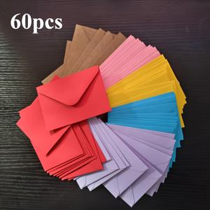 60개 혼합 색상 자체 접착 미니 봉투 - 파스텔 & 생생한 색상, 고품질 종이 소형 포켓, 선물 카드용, 명함용, 노트용 - 대량 사무실 및 공예 용품, 기프트 카드 봉투, 명함 홀더, 간단 디자인, 접착식 잠금, 내구성 있는 종이