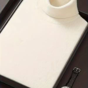 TEMU 남성용 선물, 남성용 봄/여름 터틀넥 풀오버 스웨터 - 부드러운 니트 긴소매 풀오버, 야외 데일리 캐주얼웨어, 심플하고 스타일리시하며 편안하고 우아한 디자인의 남성 의류