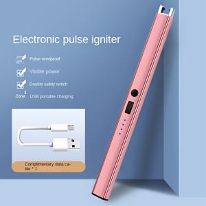 1개 GTYORUS 전자 라이터, 확장 충전 및 아크 펄스 점화 기능 - 캠핑, 바베큐, 주방, 캔들, 벽난로에 적합한 ABS 리필 가능 전자 라이터 - 휴대용 스파크 건 (화염석/타이더 없음)