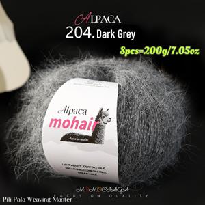 TEMU 8개 알파카 모헤어 얀 - 200G/7.05Oz, 스웨터, 숄, 가디건, 스카프, 모자, 드레스 뜨개질에 적합 - 손뜨개 얀, 아름다운 얀, 푹신한 질감, 매력적인 색상, 각 25G
