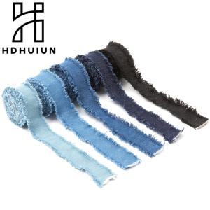 TEMU 데님 테이프 5롤, 폭 0.98인치, 데님 리본, 선물 포장, 헤어 액세서리, 재봉 소품, 웨딩 데코 등에 사용