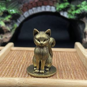 TEMU 수집용 피규어, 고급 황동 고양이 조각상 - 앉아 있는 귀여운 새끼고양이 피규어, 홈오피스용 데스크 & 선반 장식, 내구성 있는 미니어처 고양이 조각품, 크리스마스, 생일, 결혼식, 발렌타인데이, 카니발, 라마단, 부활절, 결혼 선물용