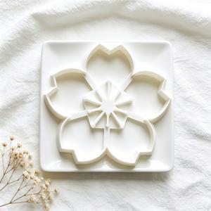 TEMU 벚꽃 폴리머 클레이 커터 도구 - 에어 드라이 클레이, 미니 공예품, 보관 및 사진 배경에 적합한 사쿠라 꽃 트레이 모양, 반지, 귀걸이, 작은 장식품용 사쿠라 꽃 몰드, 미니 아이템 전시용 클레이 도구