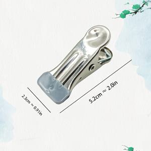 TEMU 금속 풀 적용 스테인리스 스틸 다기능 클립, 미끄럼 방지 무흔적 강력한 그립, 옷 바지 양말 수건 걸기 및 식품 봉지 밀봉 사진 메모 전시용, 가정 상점 사무실용, 빨래집게