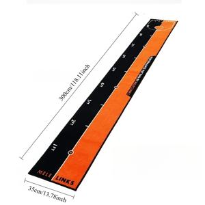 TEMU 118 X 13.78인치 실내 골프 퍼팅 매트 블랙 오렌지 야외 훈련 경로 골프 연습 용품 - 골프 기술 수준 향상