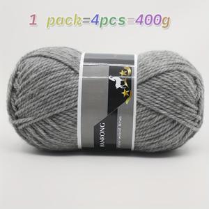 TEMU 400g 245針 청키 울 알파카 원사, 핸드 니팅용, 핸드메이드 스카프, 모자, 스웨터, 코바늘 신발, 가디건, 재킷, 청키 뜨개질 털실, 뜨개바늘, 남녀공용 스웨터용 털실, 100g/개, 4개입/팩