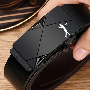 TEMU 남성용 블랙 골프 레이저 벨트 1개, 합금 자동 버클 - 청바지, 드레스 팬츠 및 캐주얼 웨어를 위한 스타일리시 디자인 - 골프 애호가, 골프 장비를 위한 완벽한 선물