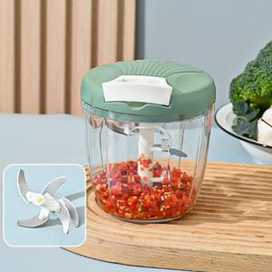 1개/500/900ml, 프로 셰프 등급 마늘 다지기, 강력한 수동 미너, 빠른 다지기/시간 절약, 컴팩트 타입, 미끄럼 방지 받침대, 간편한 세척, 빠른 양파/생강/마늘/과일/잼/과일 퓌레 등, 레스토랑 등급, 주방 필수품