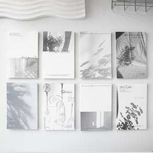 TEMU 40매/8가지 스타일의 빛과 그림자 리필 데코 용지, 메시지 메모 스티커, 펀칭 가능한 노트북 삽입, 스크랩북 장식 재료, 부드러운 필기감, 고품질 용지