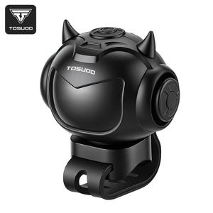 TEMU TOSUOD 120dB 충전식 자전거 전동 경적, 3색 앰비언트 LED 조명 포함, 5가지 사운드 모드 자전거 벨, 소리 전환은 3초간 길게 누름, 분위기 조명 켜기/끄기는 더블 클릭, 사이클링용 경고 경적