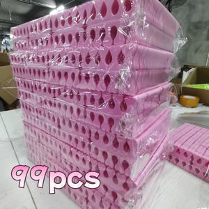 49/99개 부드러운 스펀지 발가락 분리대, 네일 아트 액세서리, 발가락 스페이서, 네일 연습용 풋 패드, 네일 살롱 도구, 스펀지 발가락 분리 패드