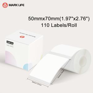 TEMU Marklife 화이트 라벨 스티커, 다양한 크기 중에서 선택 가능, P50/D100/D200에 적합; 빠른 라벨링에 적합하며 가정/사무실/주방에 이상적