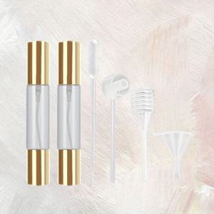 TEMU 6개 투명 유리 양방향 향수 스프레이 병 세트 - 리필 가능 여행용 화장품 및 향수 분무기, 10ml 양방향 듀얼 롤러볼 향수 스프레이 병 2개 및 향수 리필 도구 키트 4개 포함, 누수 방지 디자인