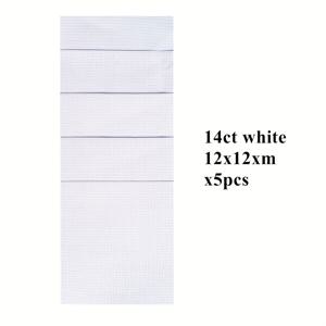 TEMU 5개/묶음 12X12Cm/4.72X4.72In 미니 캔버스, Aida14Ct 16Ct 28Ct, 십자수 원단, 카드 핀 쿠션 비스코 뮈 북마크용, 수제 원단 용품, 자수 재봉 공예