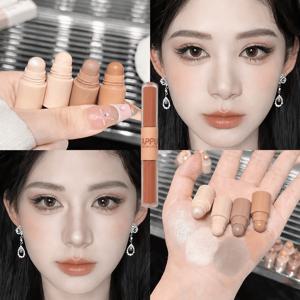 TEMU 4단 컨투어 스틱 하이라이터 쉐딩 4컬러 펄·매트 얼굴 윤곽 정리 코쉐딩 브이라인 페이스라인 콧대 눈앞머리 입체 윤곽 메이크업 자연스럽고 입체적인 윤곽 완성