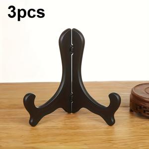 TEMU 3pcs 접이식 진열 선반, 석고 아트 선반, 플라스틱 받침대 장식 선반, 공예 액자 진열 선반