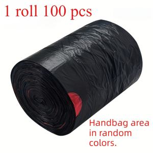 TEMU 1롤 100개입 두꺼운 누출 방지 안전 드로스트링 잠금 쓰레기 봉투, 가정, 사무실, 주방, 욕실, 야외, 상업용으로 적합 - 및 쓰레기통과 호환, 주방 쓰레기 처리, 안전 드로스트링 잠금