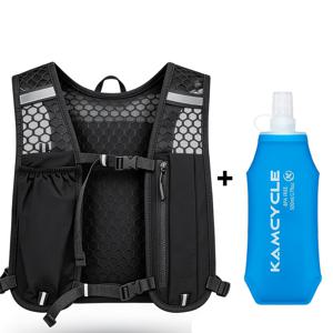500ml 소프트 플라스크가 장착된 여성용 런닝 조끼, 500ml 물병이 장착된 카멜 수분 공급 백팩, 조절 가능한 남성용 런닝 수분 공급 조끼, 트레일 러닝, 하이킹, 마라톤, 사이클링을 위한 가볍고 통기성 좋은 수분 공급 팩