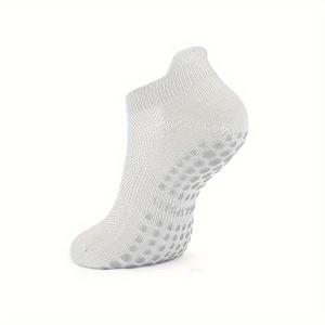 TEMU 1켤레 양말 요가 그립 양말 남녀 공용 - 통기성 좋은 편안함, 미끄럼 방지 디자인, 요가, 바레, 병원 바닥 & 맨발 훈련 다용도 피트니스 양말, 이상적인 선물