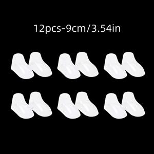 투명 플라스틱 발 디스플레이 쇼케이스 신발 트리 부티 & 양말 8cm/9cm/10cm/11cm/12cm 12개 세트