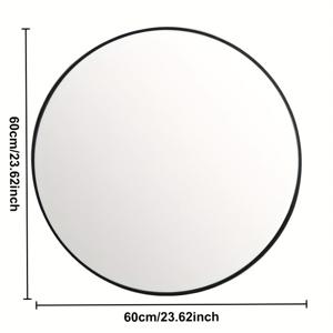 블랙 앤 골든 24인치/60cm 욕실 세면대 거울, 메탈 프레임 벽걸이 거울. 가정용 거실 장식. 욕실 세면대, 침실, 거실 입구 통로에 적합한 벽걸이 거울